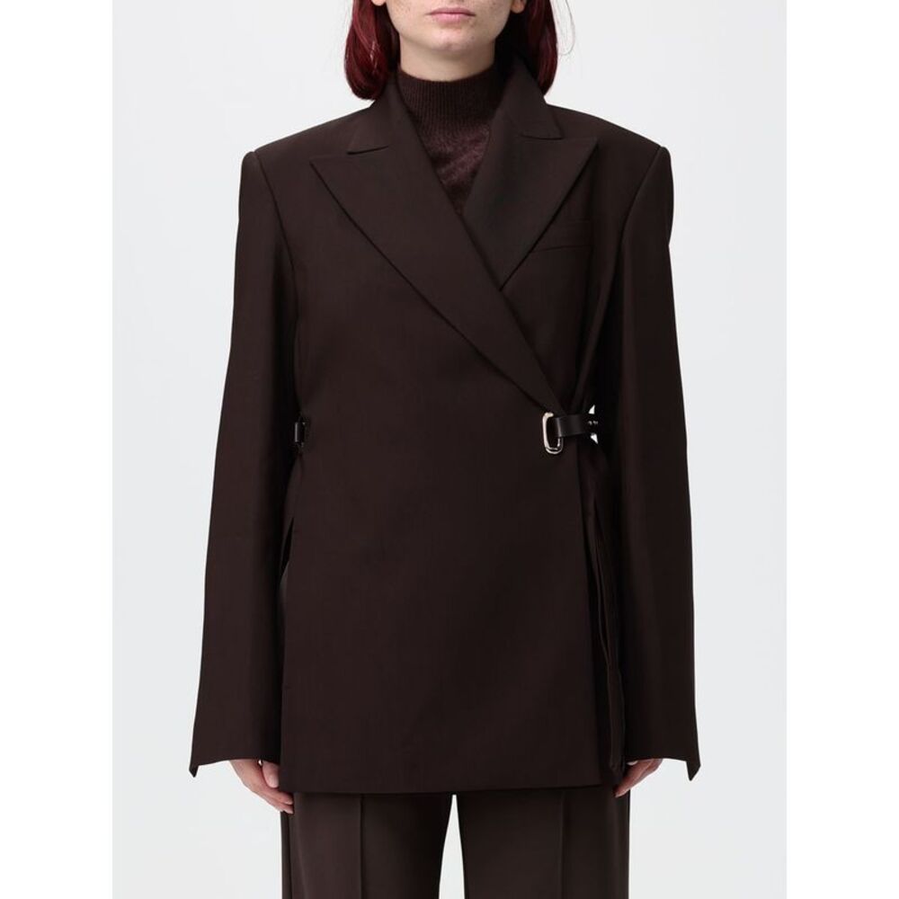Sportmax Women Sportmax Short Wrap Blazer In Stretch Viscose With Peak Lapels